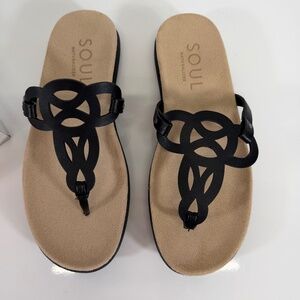 SOUL Naturalizer Women’s Janice Black Cool Comfort Sandals‎ 8.5M